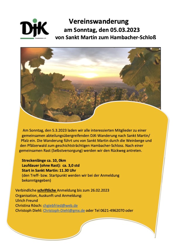 Vereinswanderung am 05.03.2023